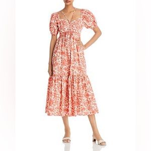 AQUA Floral Strappy Midi Dress